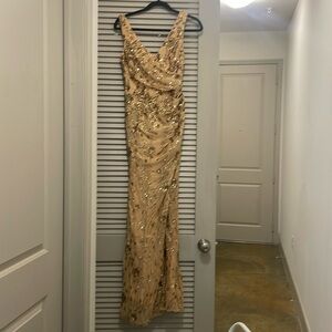 Gold formal dress